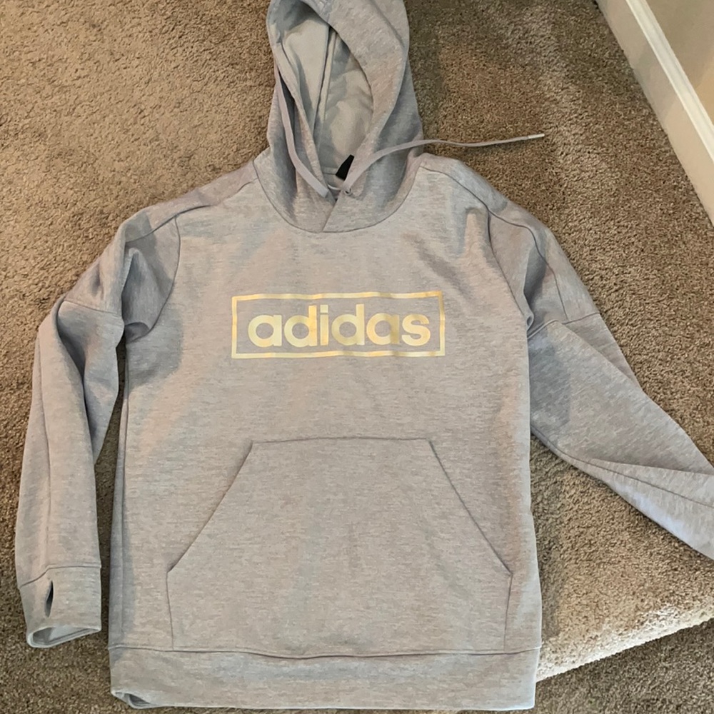 Adidas Climawarm Hoodie with Gold Letters